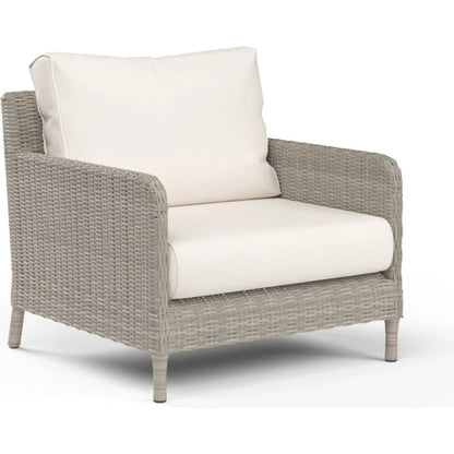 Manhattan Sunbrella Outdoor Club Chair-Outdoor Accent Chairs-Sunset West-Linen Canvas-LOOMLAN