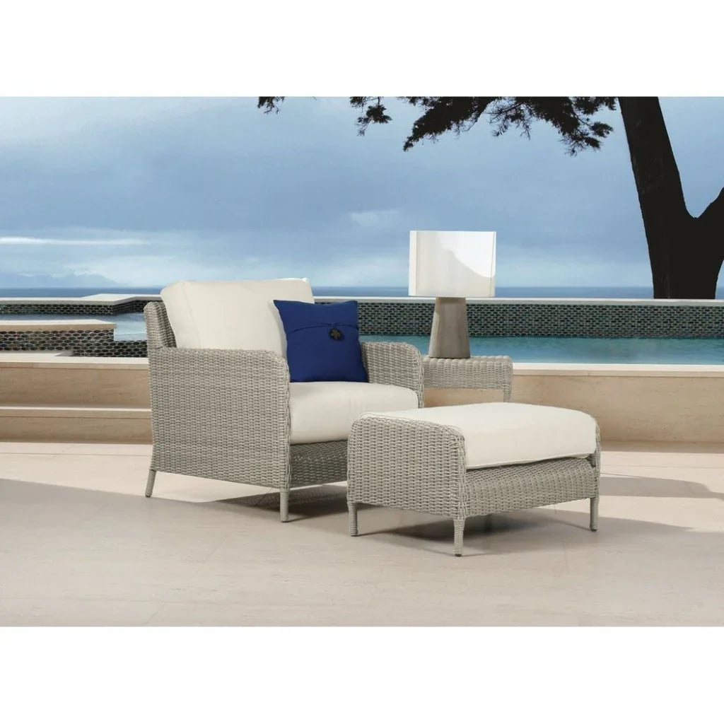 Manhattan Sunbrella Outdoor Ottoman-Outdoor Ottomans-Sunset West-LOOMLAN