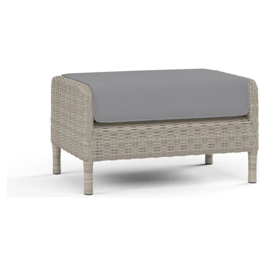 Manhattan Sunbrella Outdoor Ottoman-Outdoor Ottomans-Sunset West-Canvas Granite-LOOMLAN