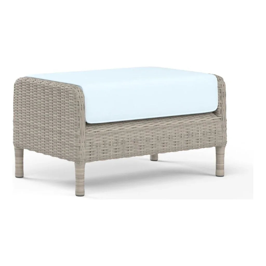 Manhattan Sunbrella Outdoor Ottoman-Outdoor Ottomans-Sunset West-Canvas Skyline-LOOMLAN