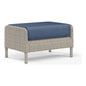 Manhattan Sunbrella Outdoor Ottoman-Outdoor Ottomans-Sunset West-Spectrum Indigo-LOOMLAN