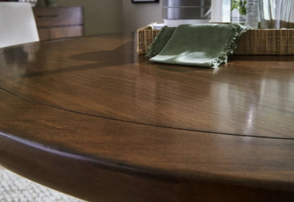 Manhattan Wooden Round Dining Table-Dining Tables-Palmetto Home-LOOMLAN