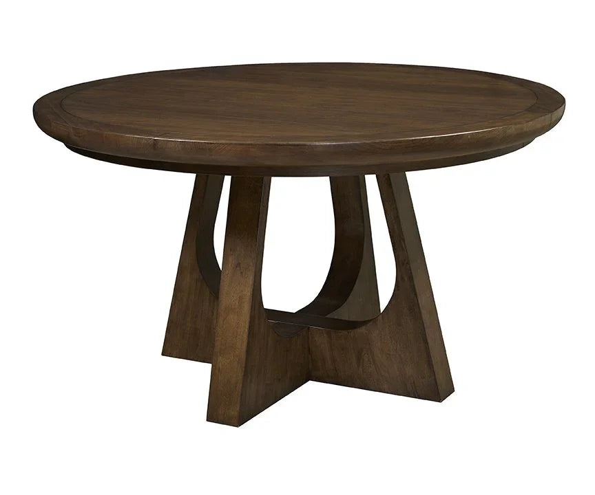 Manhattan Wooden Round Dining Table-Dining Tables-Palmetto Home-LOOMLAN