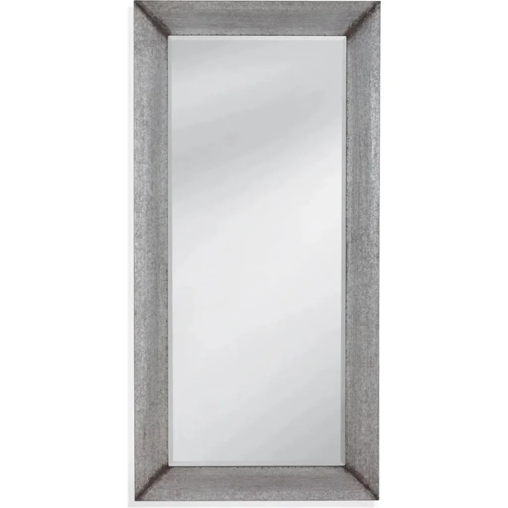 Manny MDF & Metal Grey Vertical Floor Mirror-Floor Mirrors-Bassett Mirror-LOOMLAN