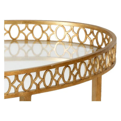 Manor House Iron Framed Oval Cocktail Table - LOOMLAN - Wildwood - Coffee Tables