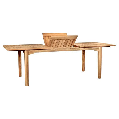 Manorhouse Rectangular Extandable Outdoor Dining Table-Outdoor Dining Tables-HiTeak-LOOMLAN