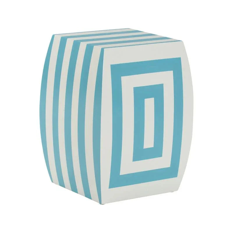 Mantis Handpainted Blue Outdoor Stool-Garden Stools-Chelsea House-LOOMLAN