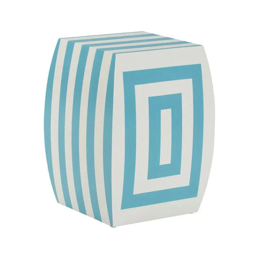 Mantis Handpainted Blue Outdoor Stool-Garden Stools-Chelsea House-LOOMLAN