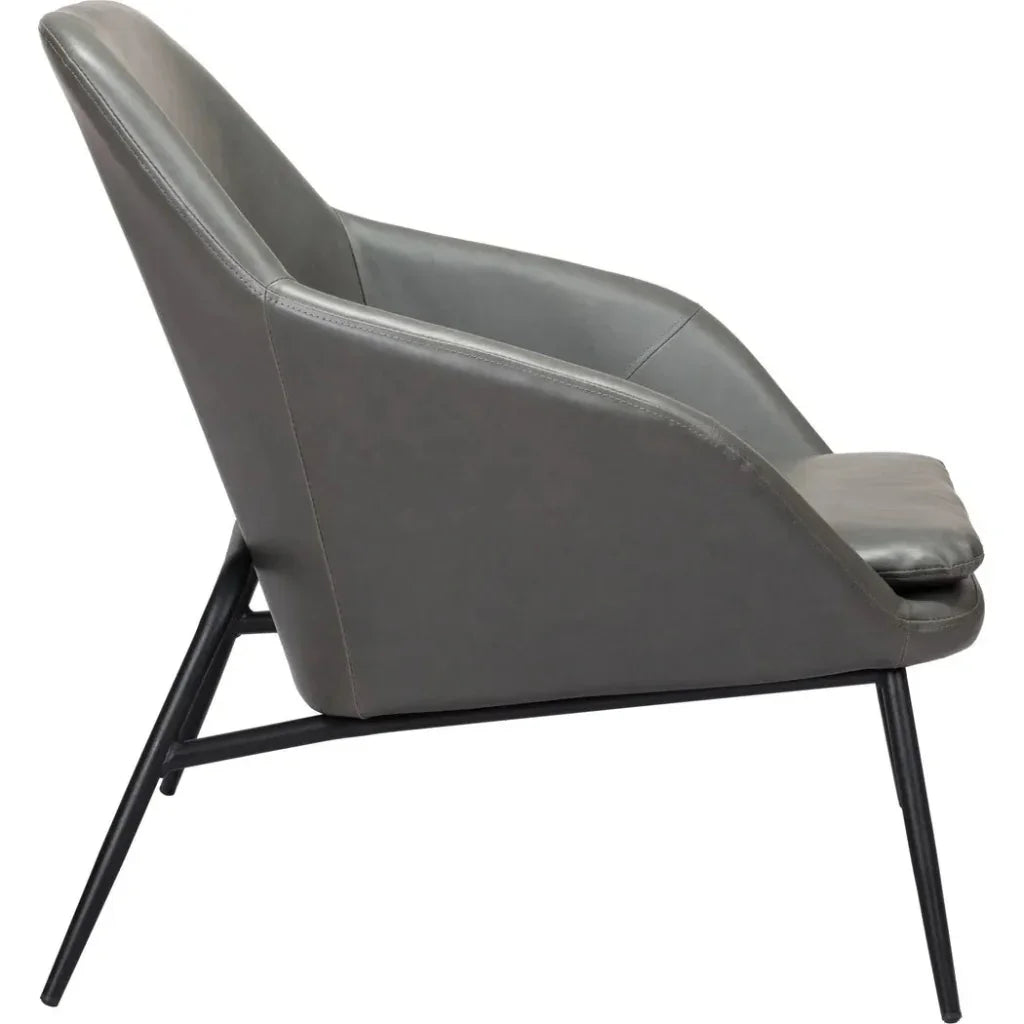 Manuel Accent Chair Gray - LOOMLAN - Zuo Modern - Accent Chairs