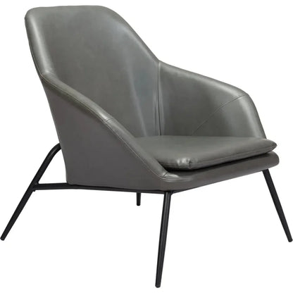 Manuel Accent Chair Gray - LOOMLAN - Zuo Modern - Accent Chairs