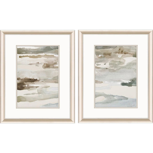 Many Layers Neutral Framed Wall Art 2PC