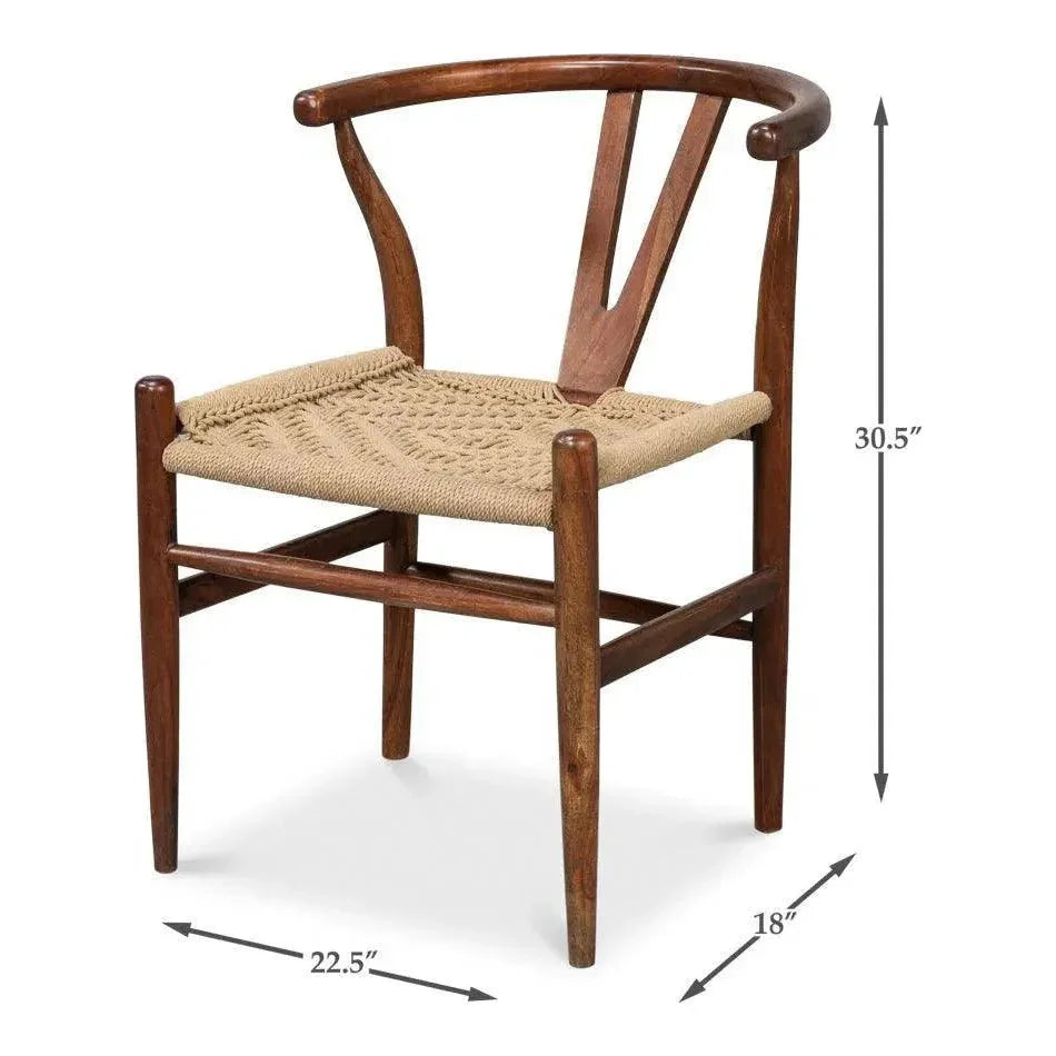 Mao Acacia Wood Reddish Brown Armless Chair - LOOMLAN - Accent Chairs