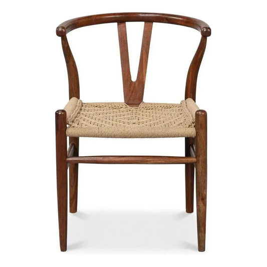 Mao Acacia Wood Reddish Brown Armless Chair - LOOMLAN - Accent Chairs