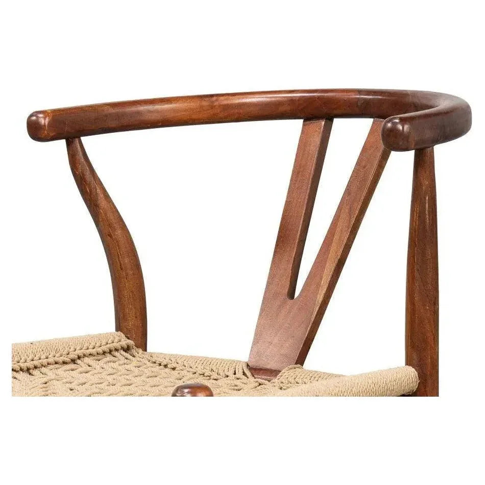 Mao Acacia Wood Reddish Brown Armless Chair - LOOMLAN - Accent Chairs