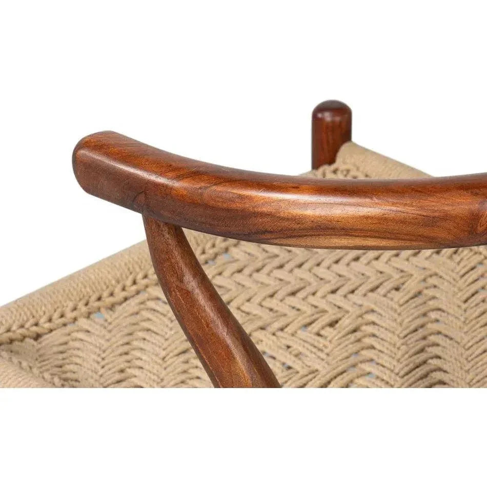 Mao Acacia Wood Reddish Brown Armless Chair - LOOMLAN - Accent Chairs