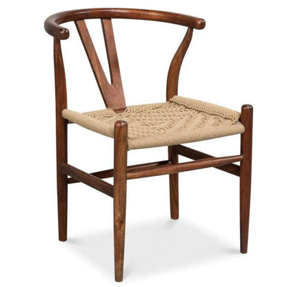 Mao Acacia Wood Reddish Brown Armless Chair - LOOMLAN - Accent Chairs