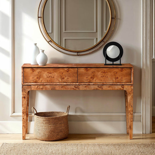 Mappa Two Drawers Wood Console Table