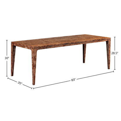 Mappa Wooden Rectangular Dining Table-Dining Tables-LH Imports-LOOMLAN