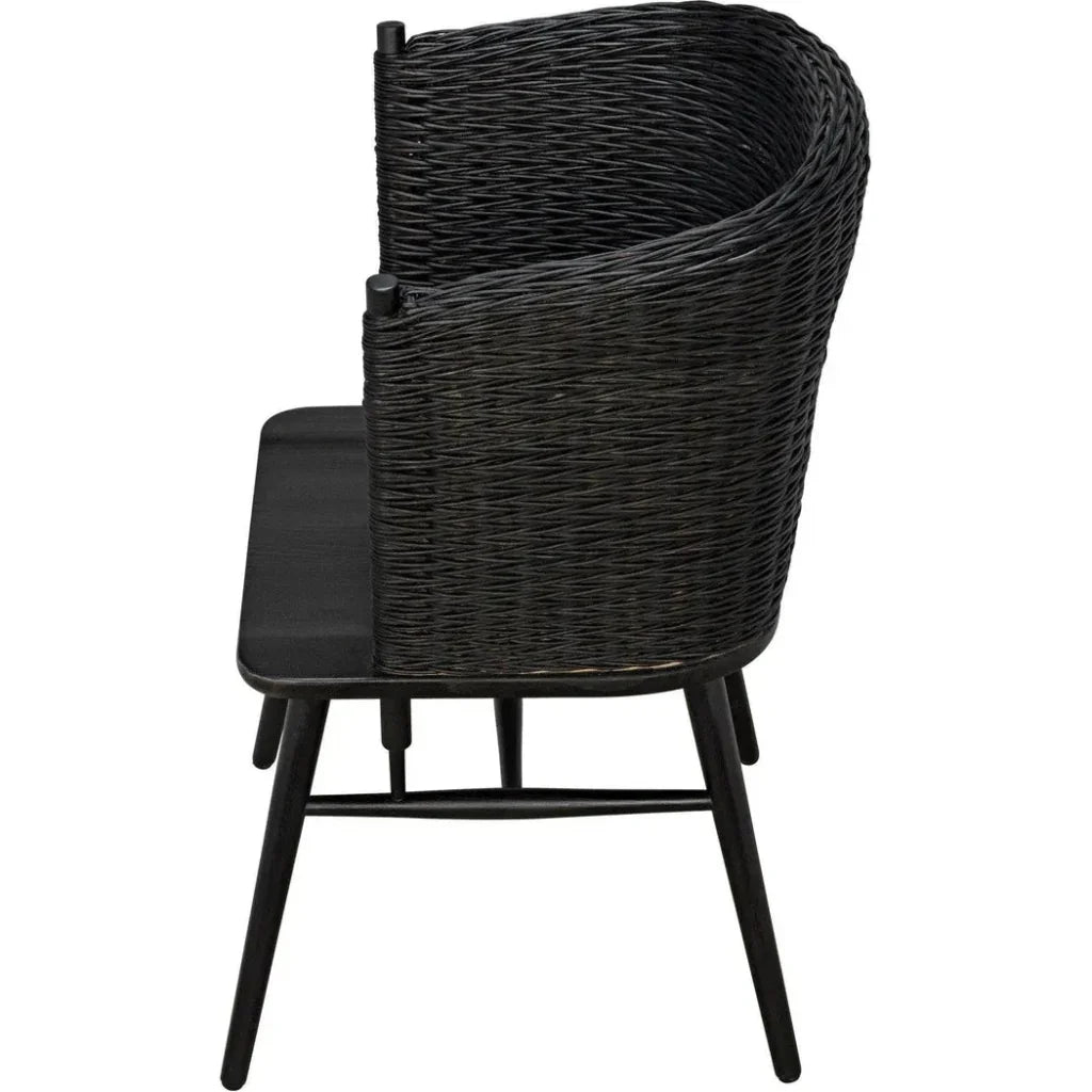 Marabu Chair, Charcoal Black with Leather - LOOMLAN - Noir - Accent Chairs