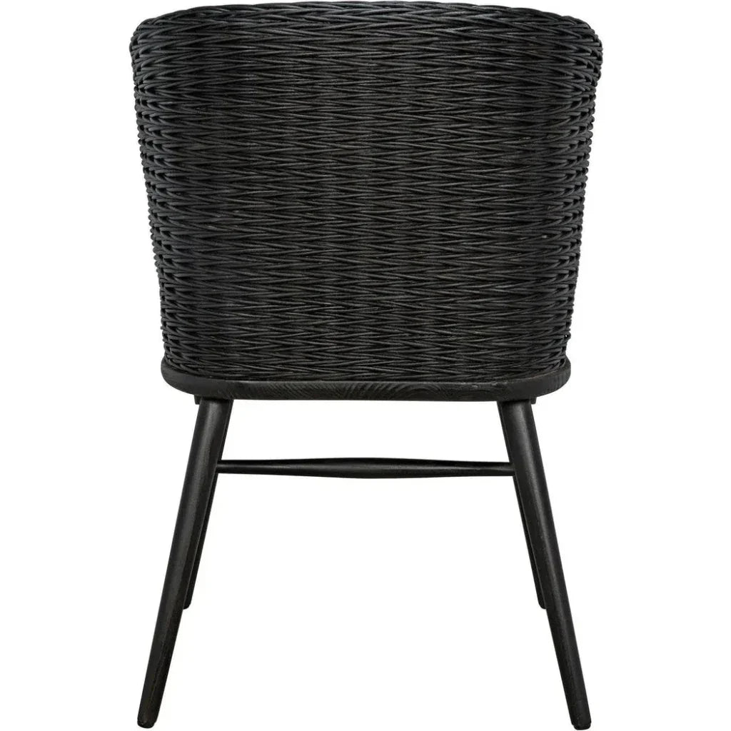 Marabu Chair, Charcoal Black with Leather - LOOMLAN - Noir - Accent Chairs
