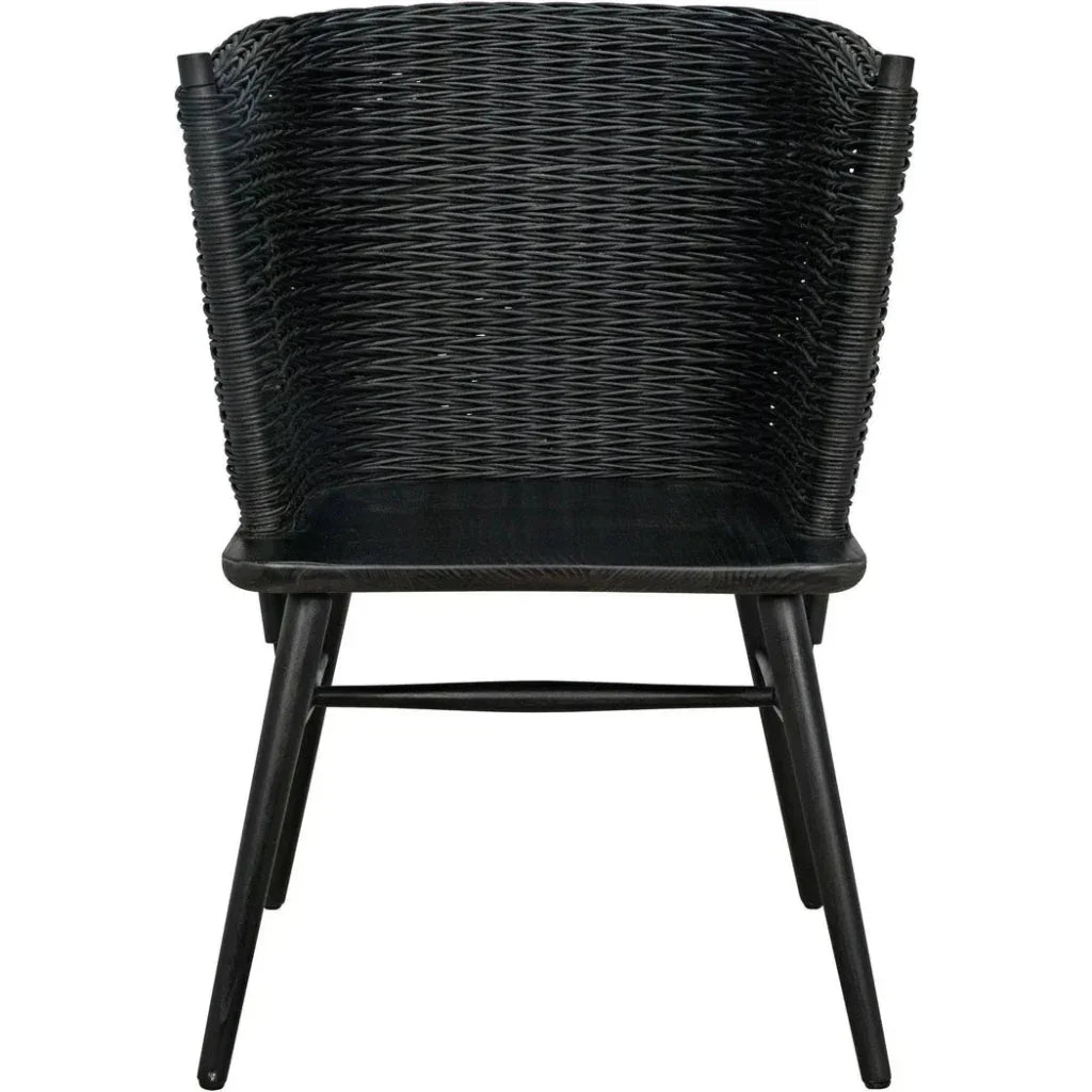 Marabu Chair, Charcoal Black with Leather - LOOMLAN - Noir - Accent Chairs