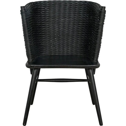 Marabu Chair, Charcoal Black with Leather - LOOMLAN - Noir - Accent Chairs