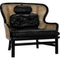 Marabu Chair, Charcoal Black with Leather - LOOMLAN - Noir - Accent Chairs