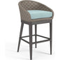 Marbella Weather-Resistant Outdoor Bar Stool-Outdoor Bar Stools-Sunset West-Dupione Celeste-LOOMLAN