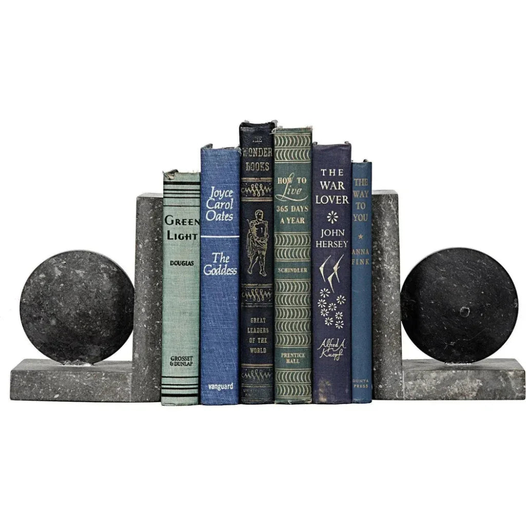 Marble Bookends Sculpture - LOOMLAN - Noir - Statues & Sculptures