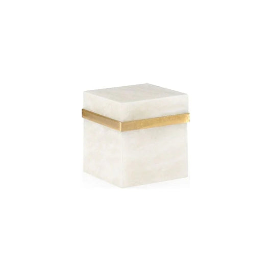 Marble Made White Jewel Box - LOOMLAN - Chelsea House - Boxes & Bowls