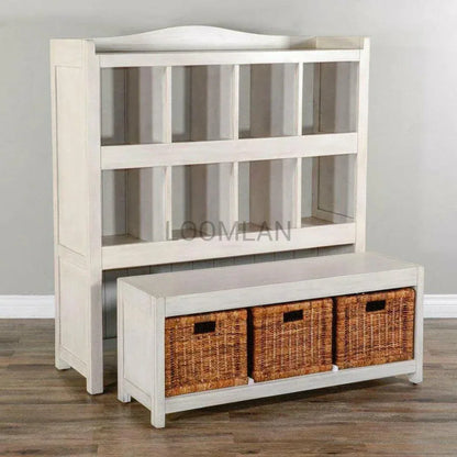 Marble White Storage Entryway Cabbies - LOOMLAN - Sunny D - Bookcases