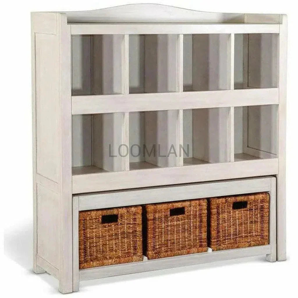 Marble White Storage Entryway Cabbies - LOOMLAN - Sunny D - Bookcases