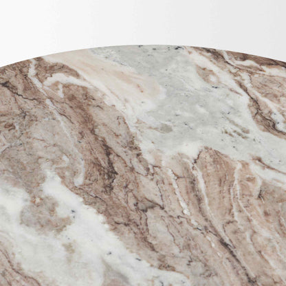 Marbrello Pink Marble Top Round Side Table