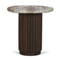 Marbrello Pink Marble Top Round Side Table
