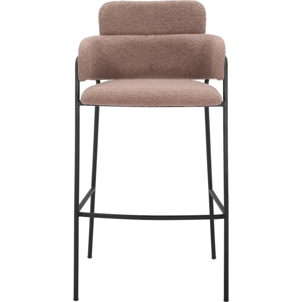 Marcel Barstool (Set of 2) Brown - LOOMLAN - Zuo Modern - Bar Stools
