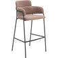 Marcel Barstool (Set of 2) Brown - LOOMLAN - Zuo Modern - Bar Stools