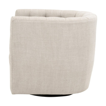 Marcel Cotton Swivel Club Chair