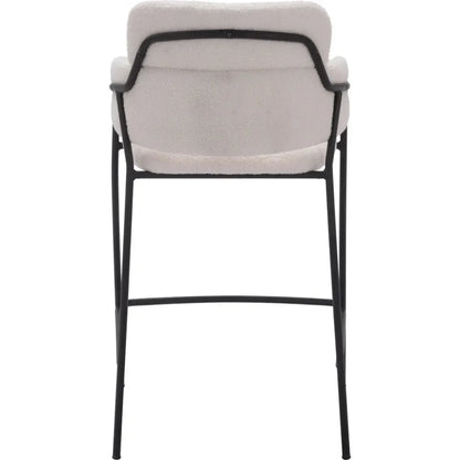 Marcel Counter Stool (Set of 2) Cream - LOOMLAN - Zuo Modern - Counter Stools