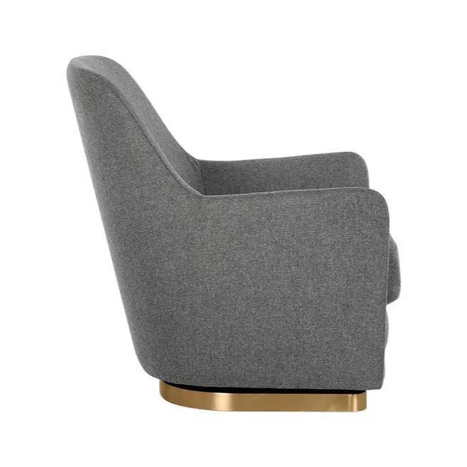 Marcela Swivel Lounge Chair Modern In Grey - LOOMLAN - SUNPAN - Club Chairs