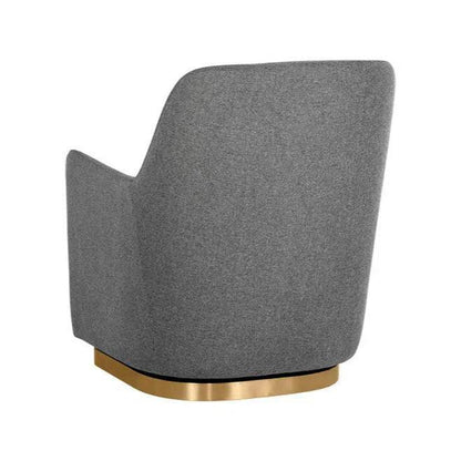 Marcela Swivel Lounge Chair Modern In Grey - LOOMLAN - SUNPAN - Club Chairs