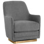 Marcela Swivel Lounge Chair Modern In Grey - LOOMLAN - SUNPAN - Club Chairs