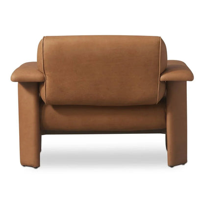 Marcello Full Aniline Leather Lounge Chair - LOOMLAN - Moe's Home - Club Chairs