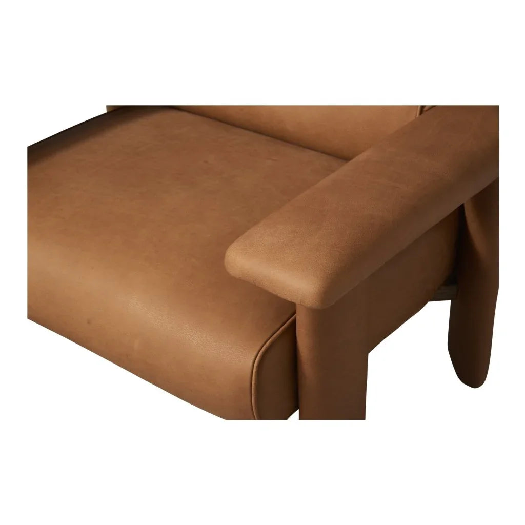Marcello Full Aniline Leather Lounge Chair - LOOMLAN - Moe's Home - Club Chairs
