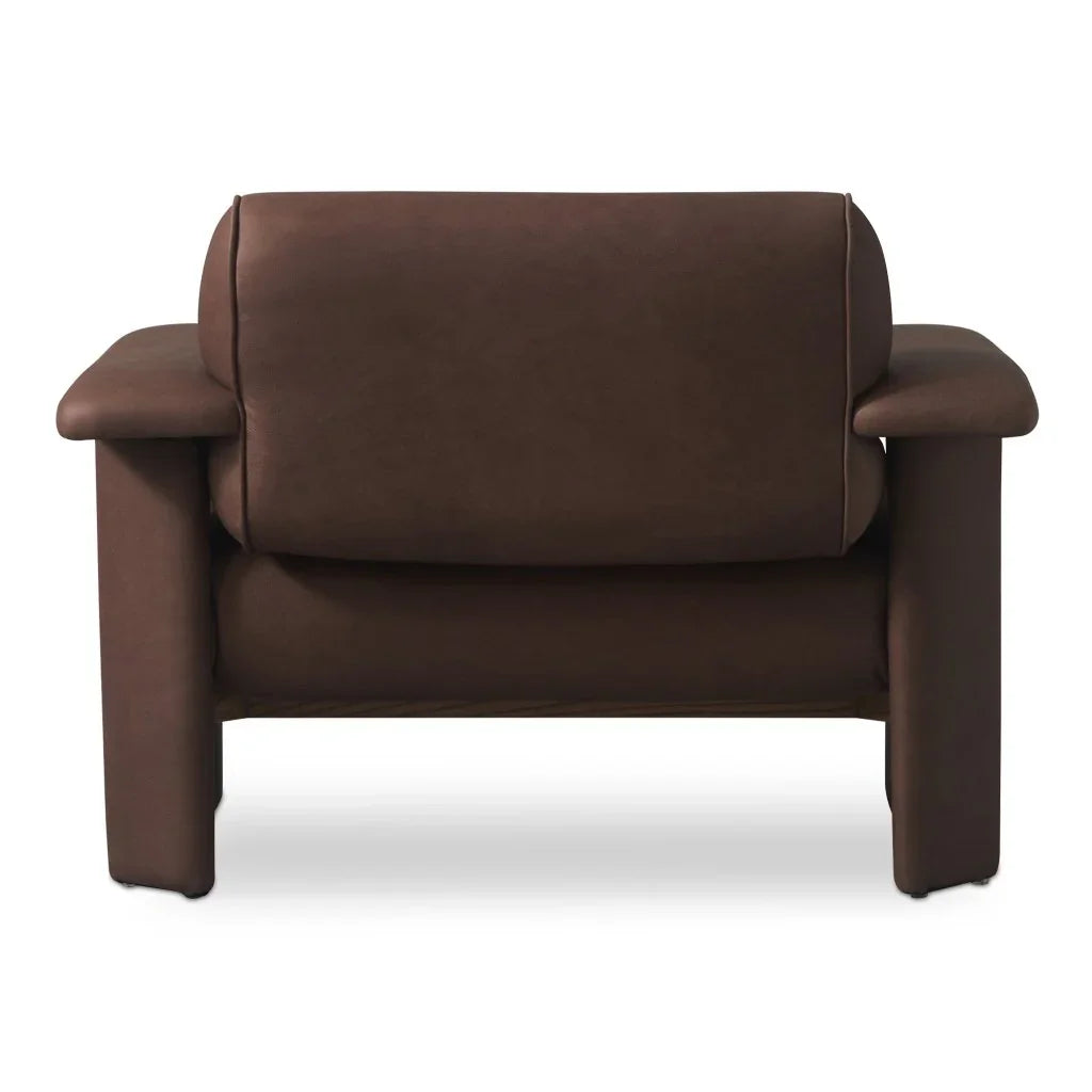 Marcello Full Aniline Leather Lounge Chair - LOOMLAN - Moe's Home - Club Chairs