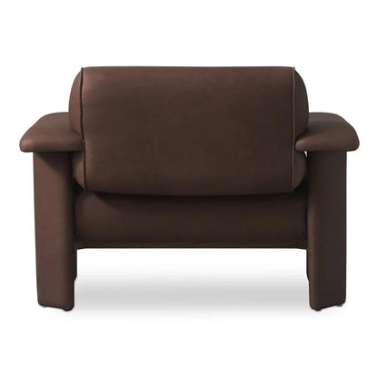 Marcello Full Aniline Leather Lounge Chair - LOOMLAN - Moe's Home - Club Chairs