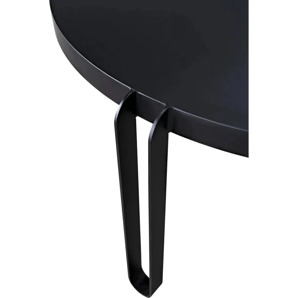 Marcellus Dining Table, 63", Black Metal-Dining Tables-Noir-LOOMLAN