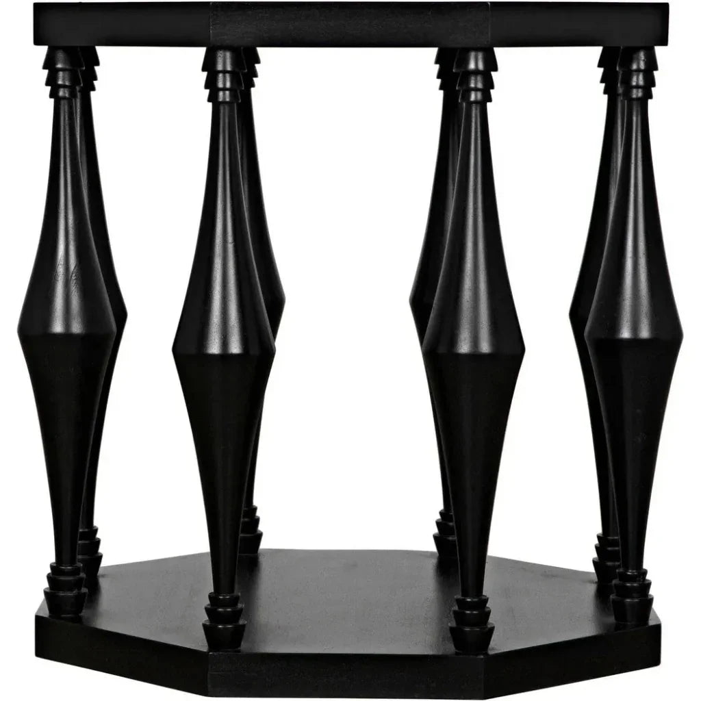 Marceo Side Table, Hand Rubbed Black - LOOMLAN - Noir - Side Tables