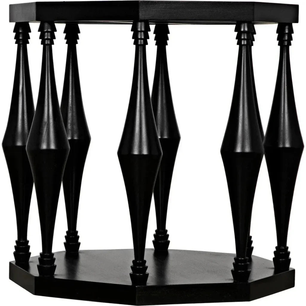 Marceo Side Table, Hand Rubbed Black - LOOMLAN - Noir - Side Tables