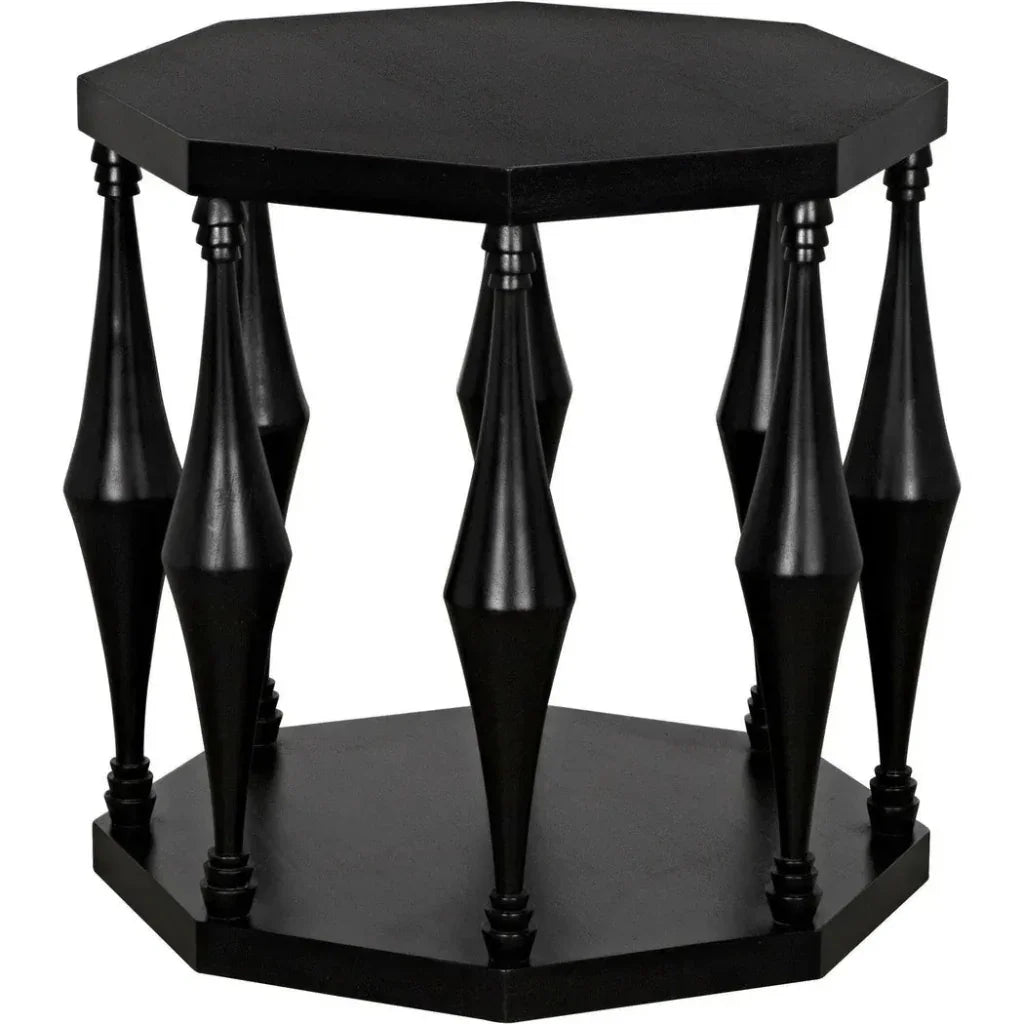 Marceo Side Table, Hand Rubbed Black - LOOMLAN - Noir - Side Tables