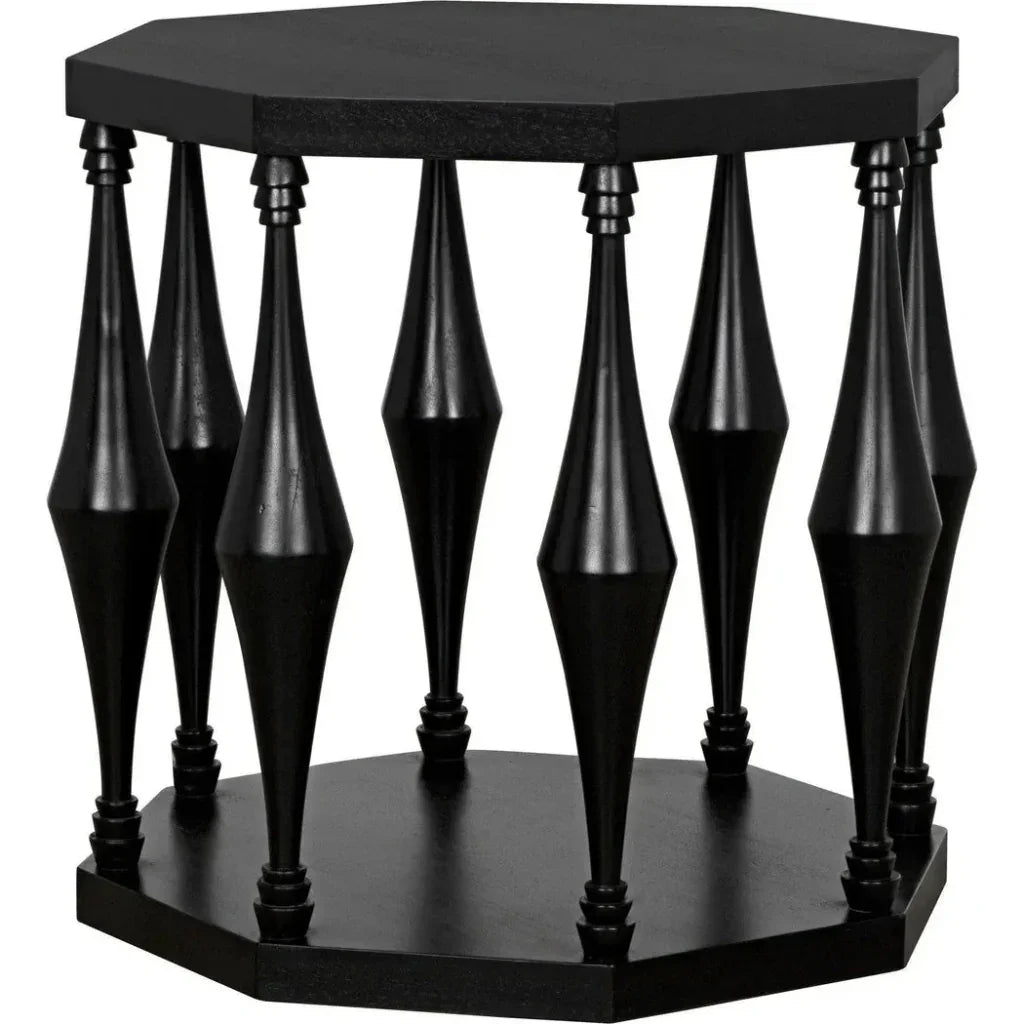 Marceo Side Table, Hand Rubbed Black - LOOMLAN - Noir - Side Tables